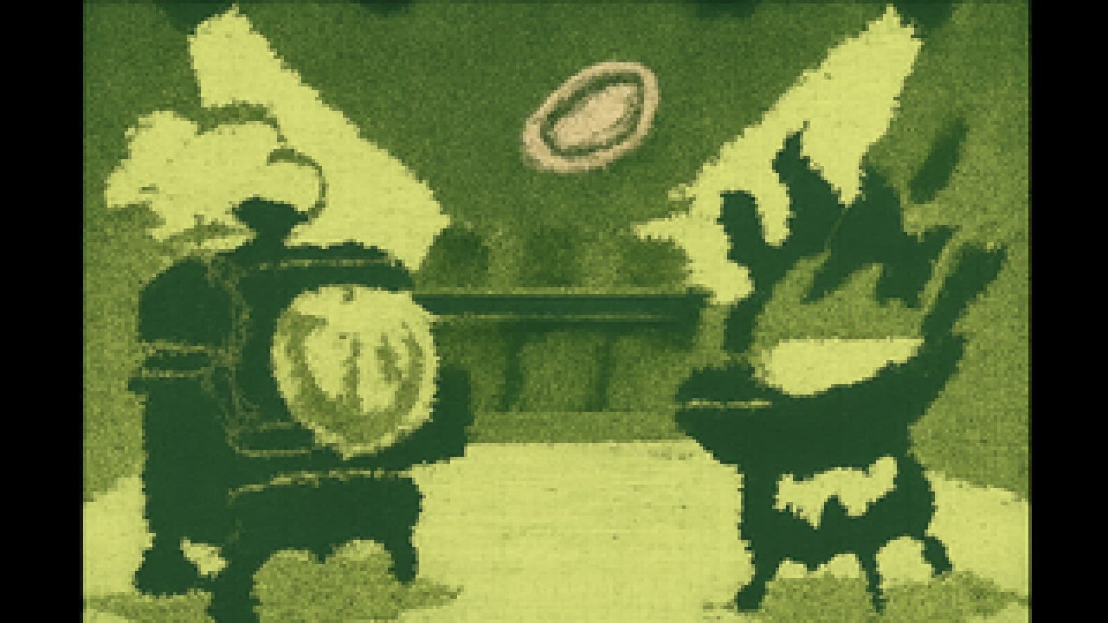 Pixel-art cooking showdown between a gold coin in a smoker and a purple coin flying from a flaming wok.