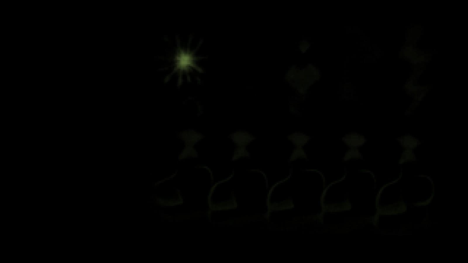 Pixel-art cooking show with five chefs stirring pots that give off different coloured smoke while a judge raises a spoon.