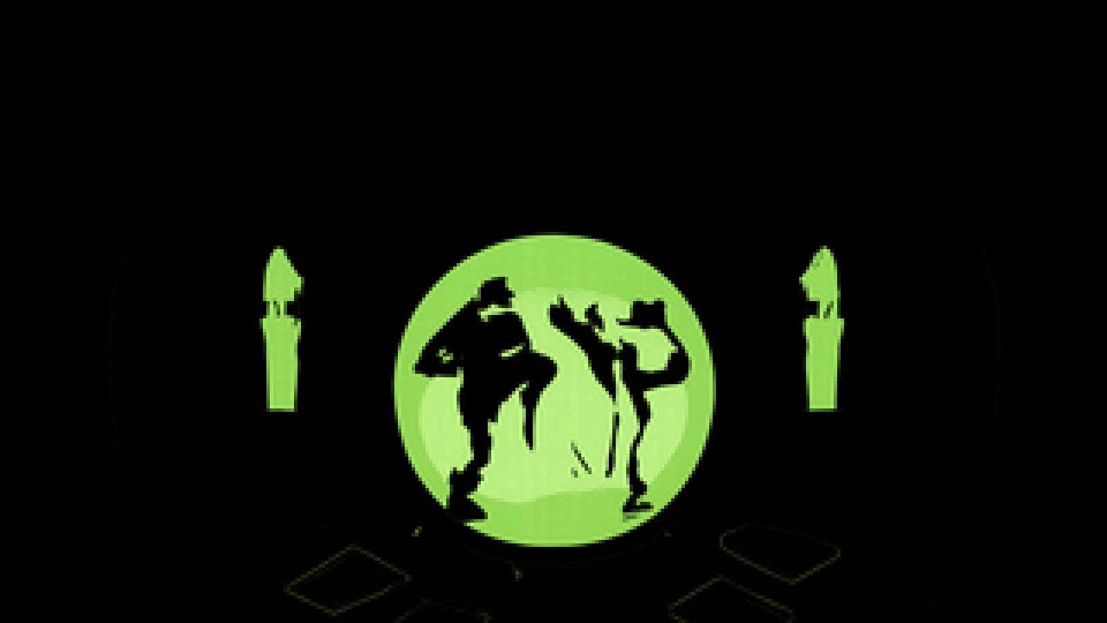 Pixel art of a crystal ball showing a Muay Thai fighter and a Taekwondo fighter in mid-strike inside a candlelit fortune teller's tent.
